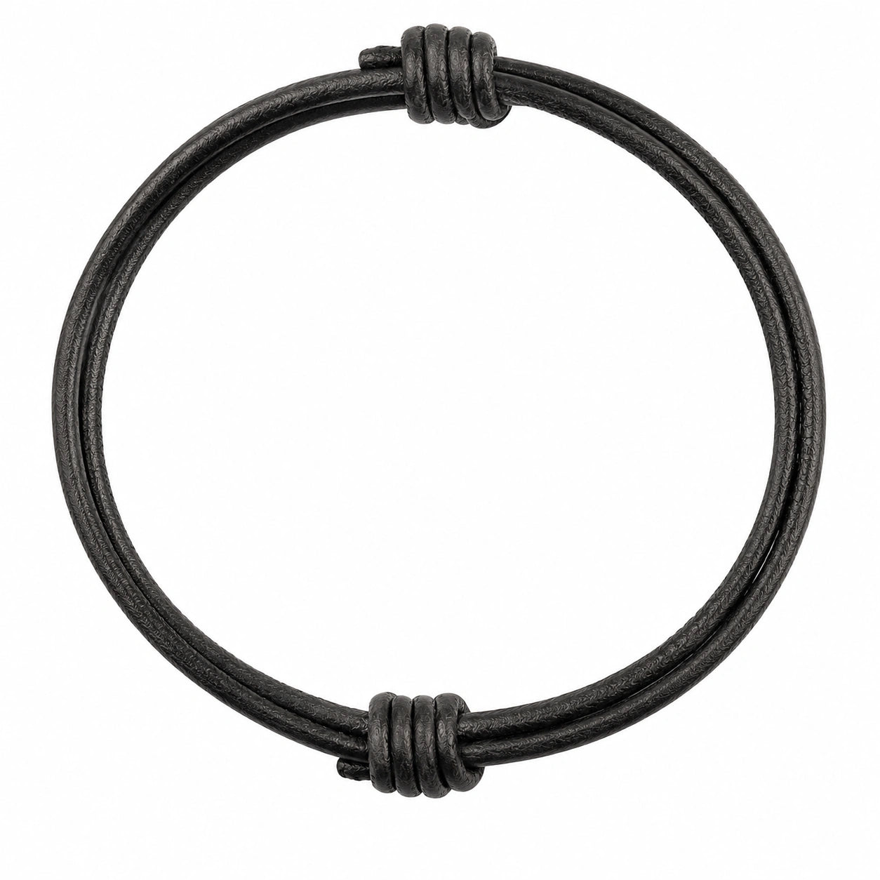 Bracciale Minimalista Nero con Nodo Intrecciato
