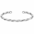 Bracciale Aperto Intrecciato Argento Regolabile 18cm