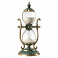 Clessidra Decorativa Verde e Oro in Vetro e Metallo