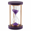 Clessidra Decorativa in Vetro e Metallo, 60 Minuti, Viola