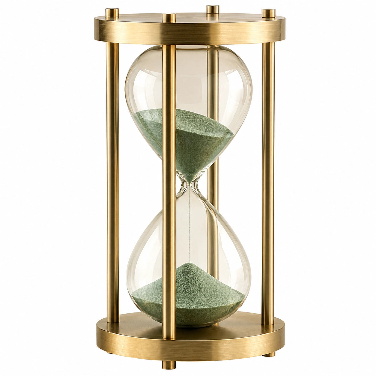 Clessidra decorativa oro sabbia verde 30 minuti