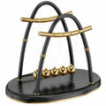Pendolo di Newton decorativo nero e oro