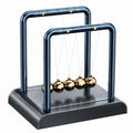 Pendolo di Newton Decorativo da Scrivania Blu e Oro