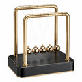 Pendolo di Newton Decorativo in Oro e Nero