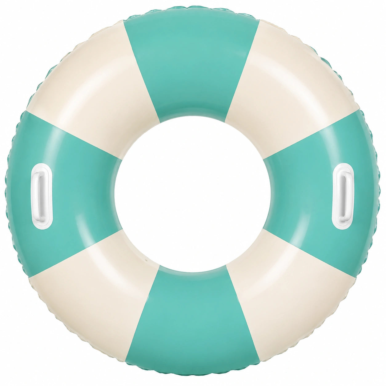 Ciambella Gonfiabile Piscina 120 cm Turchese e Bianco