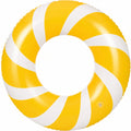 Ciambella Gonfiabile Spirale 90 cm Giallo e Bianco