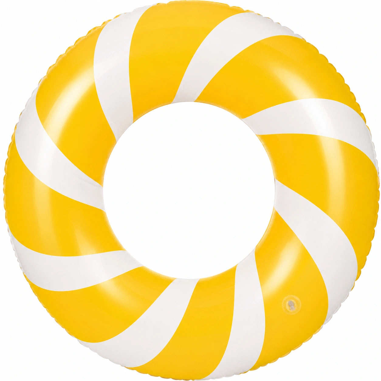 Ciambella Gonfiabile Spirale 90 cm Giallo e Bianco